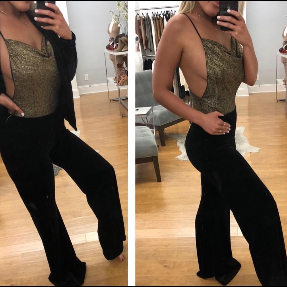 NEW metallic gold spaghetti strap top! Small!